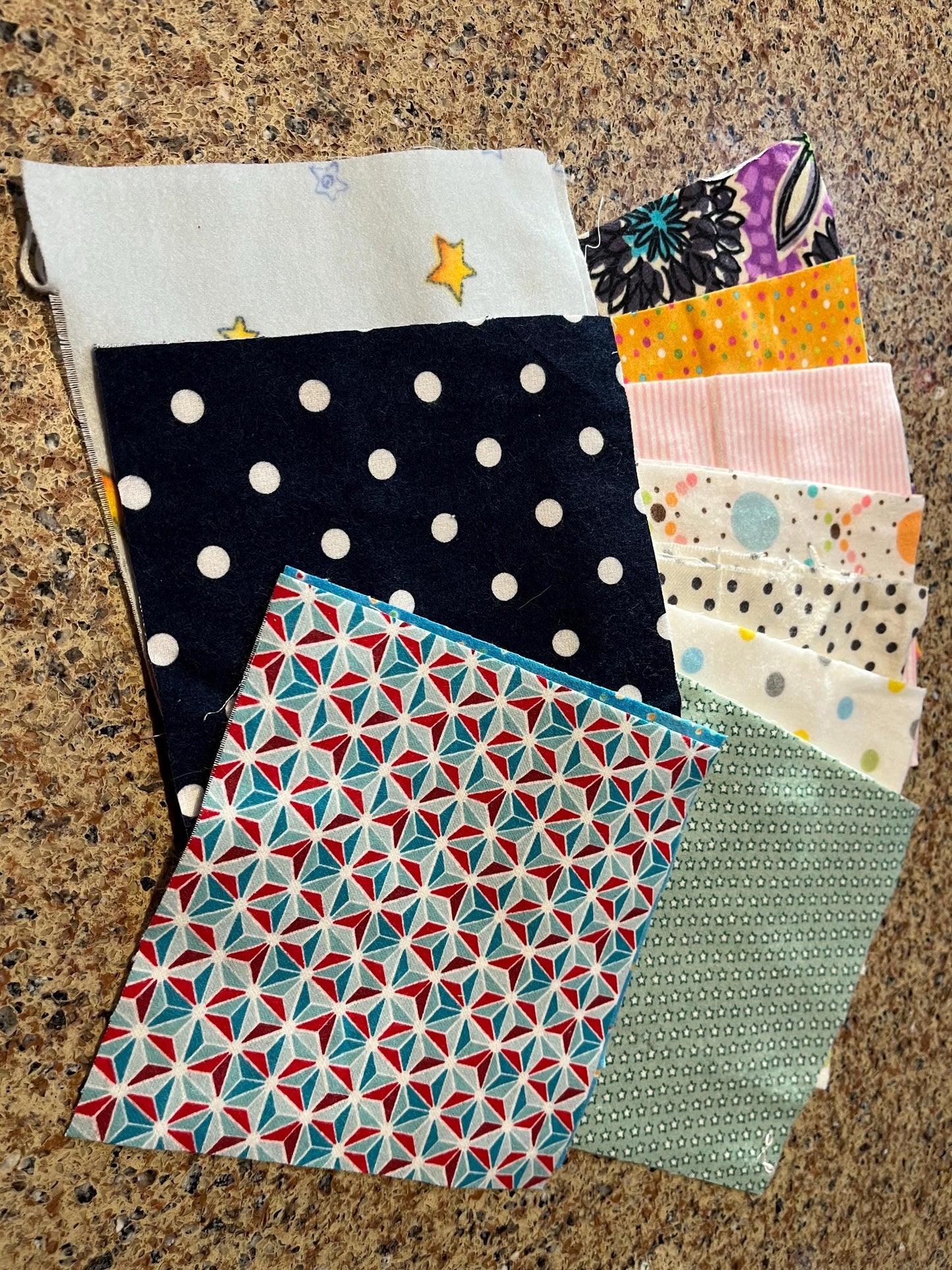 Mixed Print and Colors Flannel Fabric Squares
