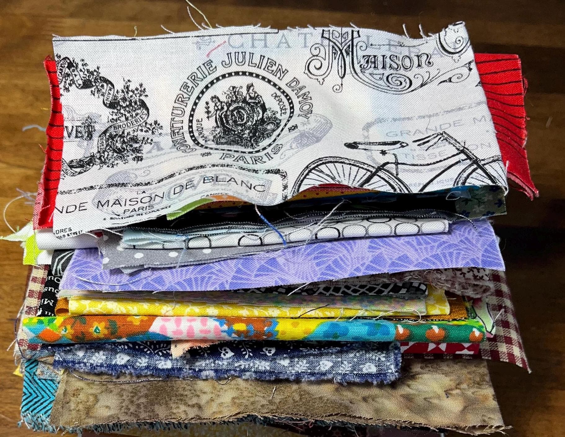 fabric scraps in subscription box