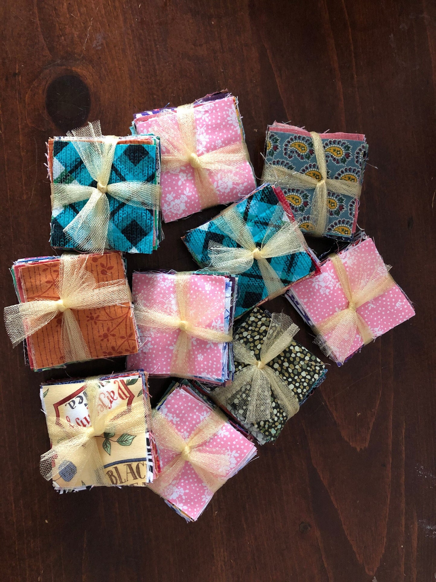 3" Squares Scrappy Cotton Fabric Bundles of 50