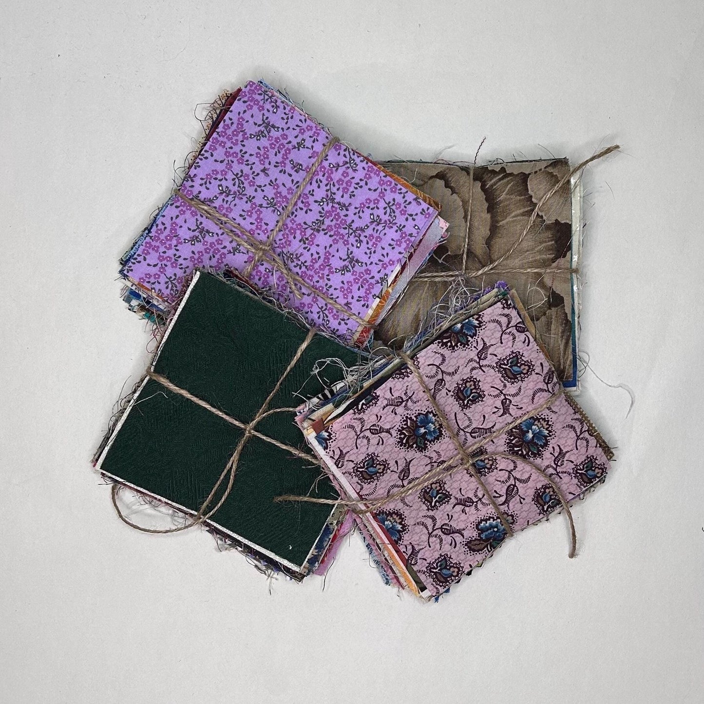 4" Squares Scrappy Cotton Fabric Bundles of 50